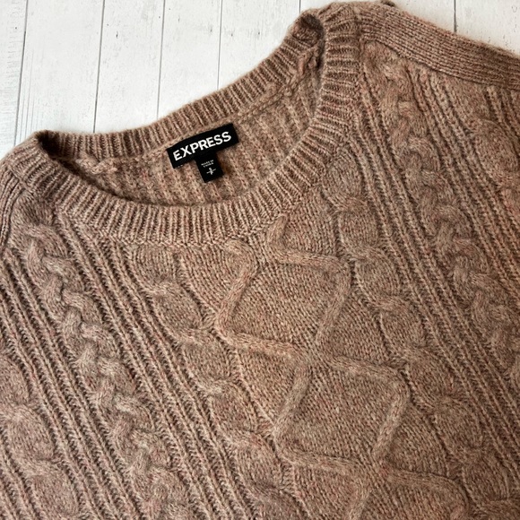 Express Cable Knit Shoulder sweater dress - Picture 5 of 8